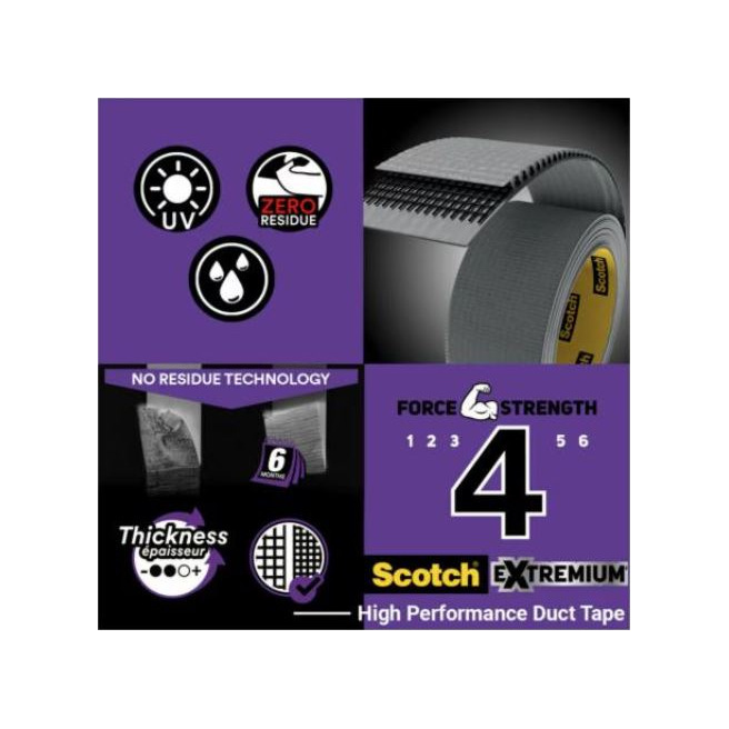 Scotch® Extremium gris argenté - 48mm x 18,2m